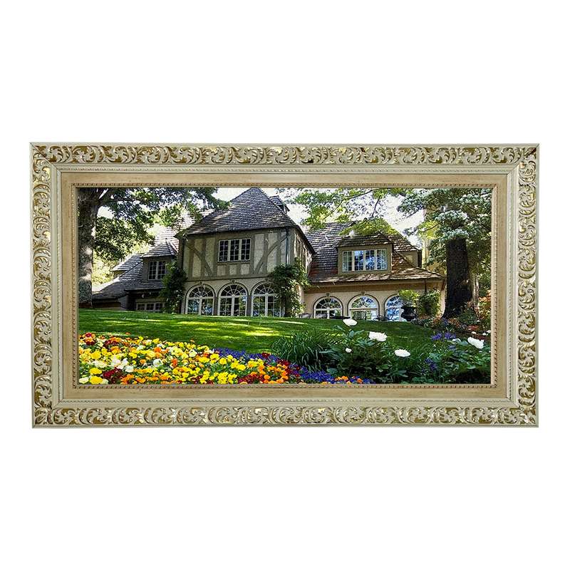 تابلو فرش ماشینی طرح دستبافت مدل خانه ویلایی کد 7696