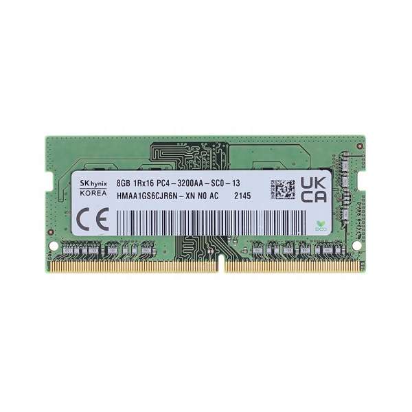 رم لپ تاپ DDR4 تک کاناله 3200 مگاهرتز CL22 اس کی هاینیکس مدل PC4-3200AA ظرفیت 8 گیگابایت رم لپ تاپ DDR4 تک کاناله 3200 مگاهرتز CL22 اس کی هاینیکس مدل PC4-3200AA ظرفیت 8 گیگابایت