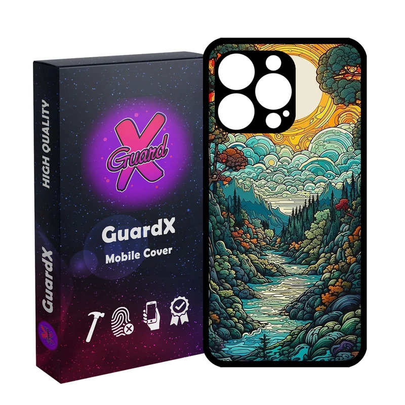 کاور گارد ایکس طرح منظره مدل Glass10767 مناسب برای گوشی موبایل اپل iPhone 13 Pro