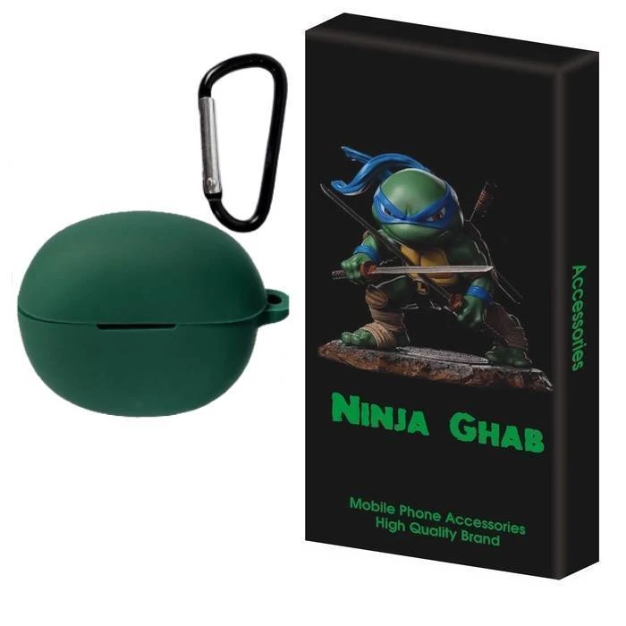 کاور نینجا قاب مدل سیلیکون مناسب برای کیس هدفون بی سیم کیو سی وای Ailypods T20 به همراه قلاب
