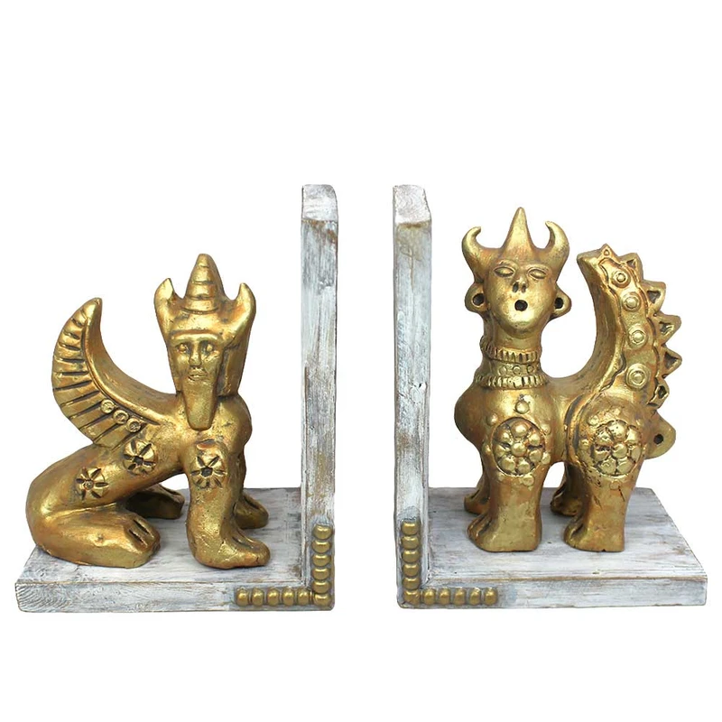 نگهدارنده کتاب مدل تندیس حیوانات خیالی مجموعه 2 عددی