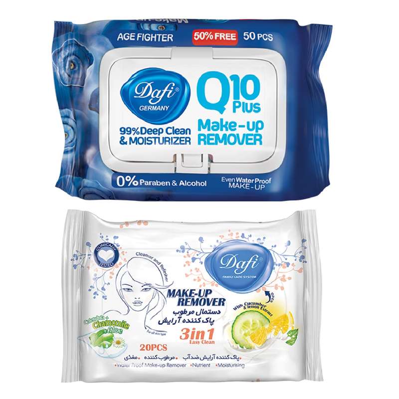 دستمال مرطوب دافی مدل Q10 مجموعه 2 عددی