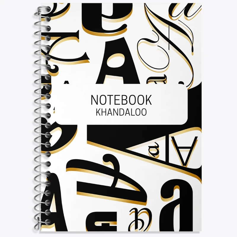 دفتر زبان 50 برگ خندالو مدل سه خط طرح حروف انگلیسی کد N1321