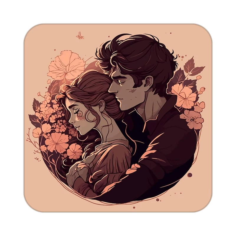 زیر لیوانی کاکتی مدل عاشقانه کد mp11247