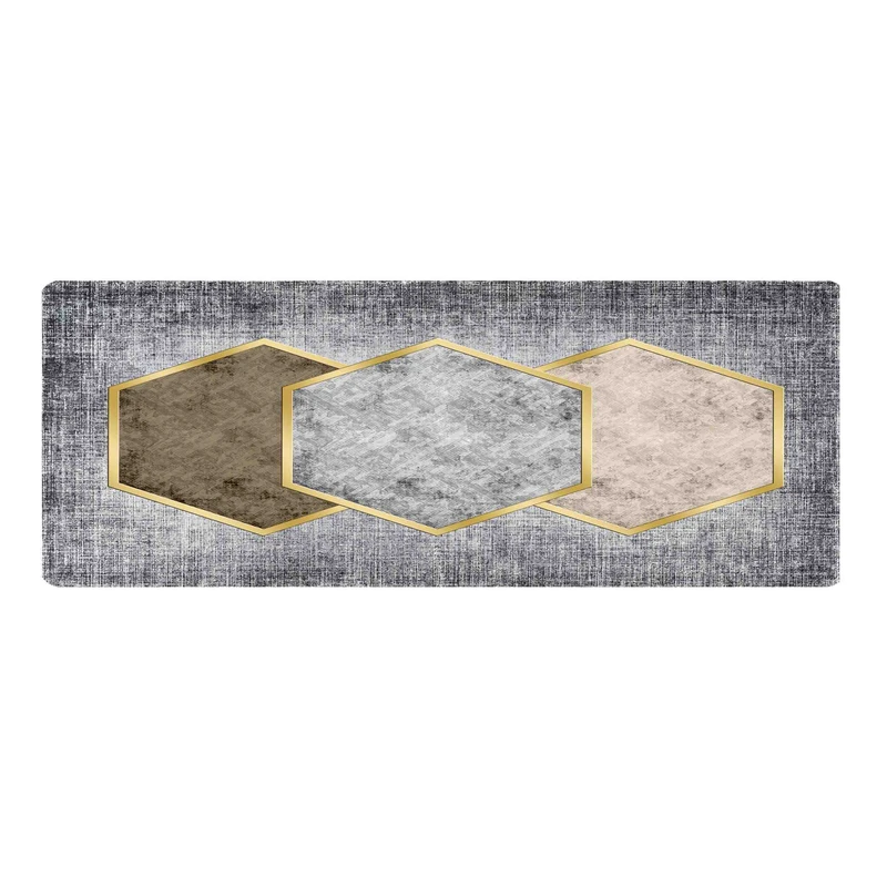  پادری مدل جلو سینکی طرح هندسی شش ضلعی L46- 314 سایز 46x109 سانتی متر مناسب برای فضای داخلی