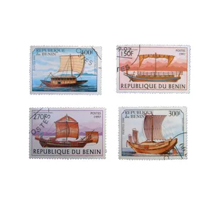 تمبر یادگاری طرح وسایل نقلیه مدل قایق کد gha-902 مجموعه 4 عددی