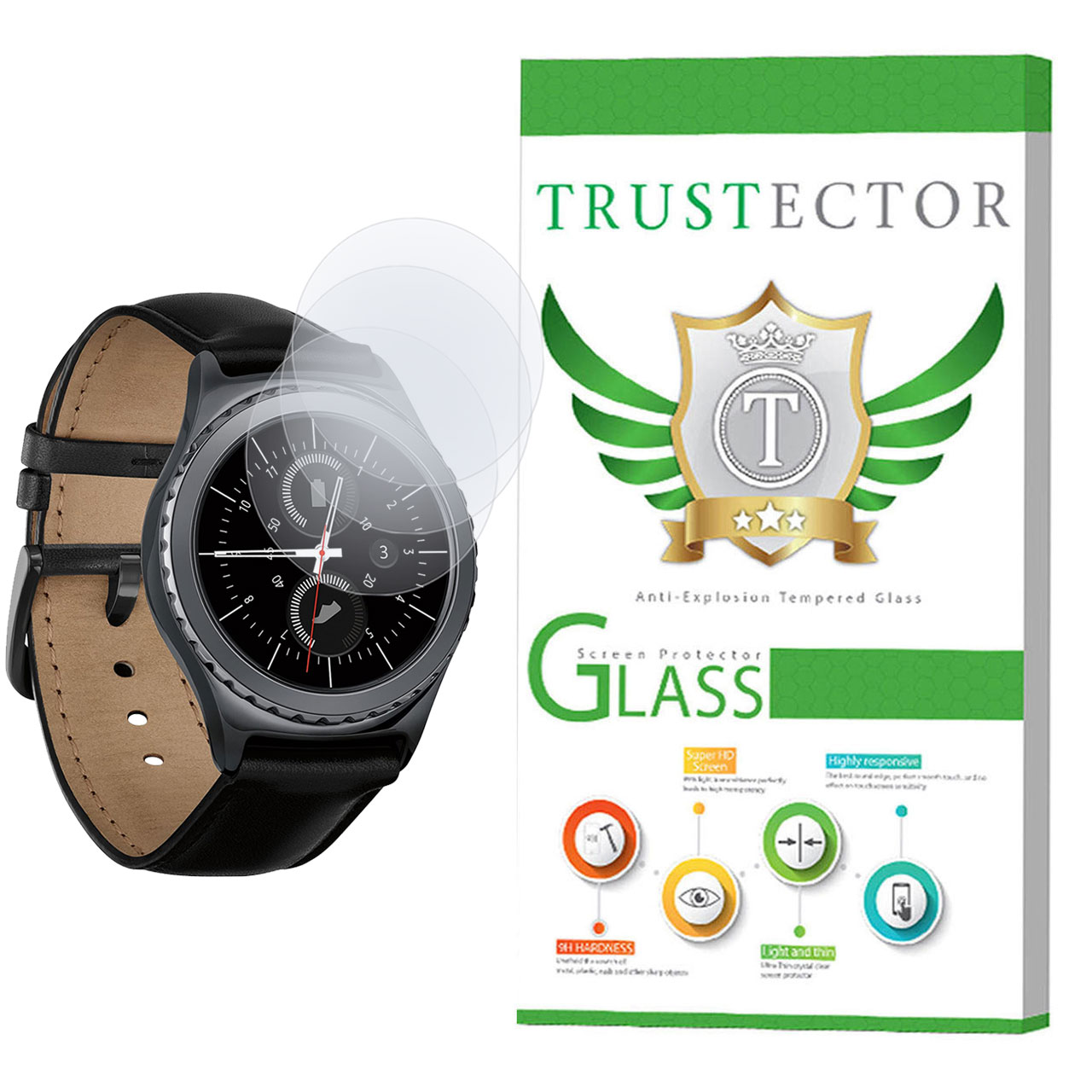 محافظ صفحه نمایش تراستکتور مدل GLS مناسب برای ساعت هوشمند سامسونگ Gear S2 classic بسته 3 عددی