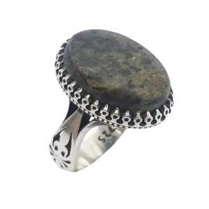 انگشتر نقره مردانه مدل نگین عباس آباد کد 4103694