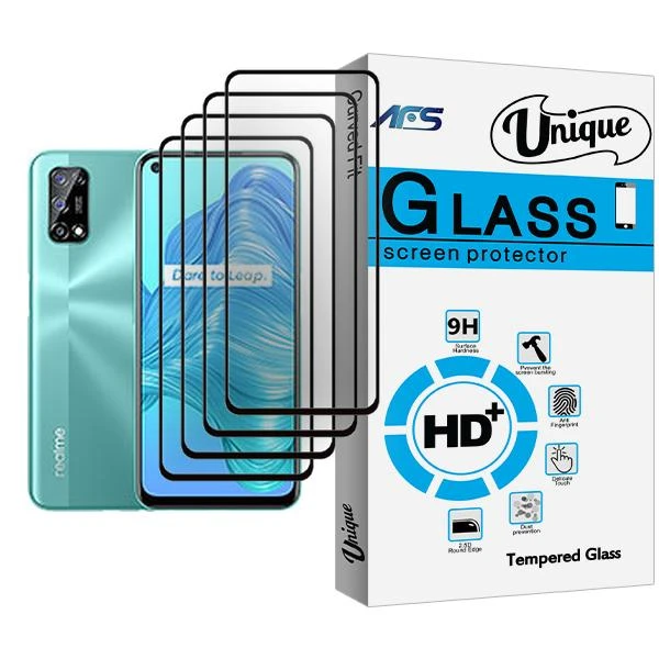 محافظ صفحه نمایش ای اف اس مدل Unique Glass MIX004 مناسب برای گوشی موبایل ریلمی V5 5G بسته چهار عددی