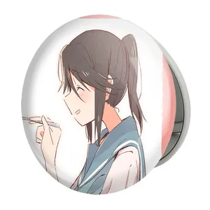 آینه جیبی خندالو طرح کاساکی انیمه لیز و پرنده آبی مدل تاشو کد 23817 