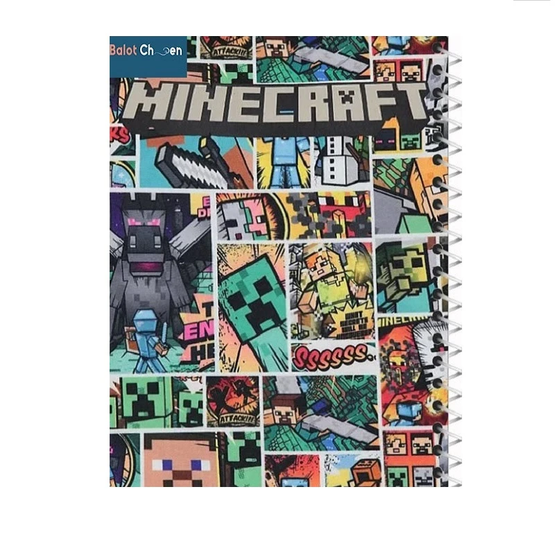 دفتر نقاشی 60 برگ بلوط چین مدل ماینکرافت کد A4-N60-HRE20