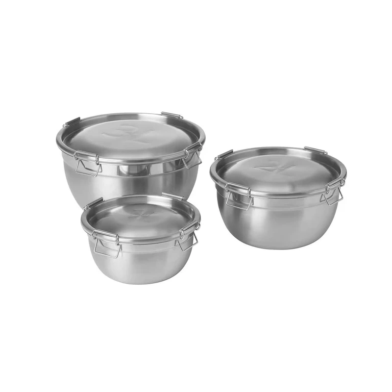 کاسه ایکیا مدل درب دار CIKLID کد .592.74  بسته 3 عددی