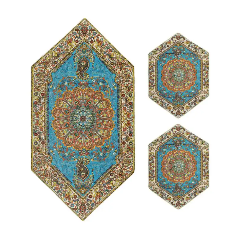 ست 5 تکه رومیزی ترمه مدل افشار