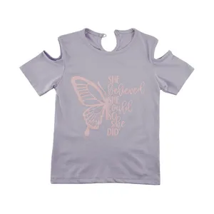 تی شرت آستین کوتاه دخترانه فرزندان 313 مدل پروانه