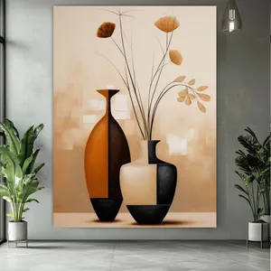 پوستر پارچه ای طرح مخمل مینیمال مدل گلدان کد PY334