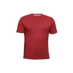 تی شرت آستین کوتاه ورزشی مردانه مدل کراس رنگ قرمز آجری