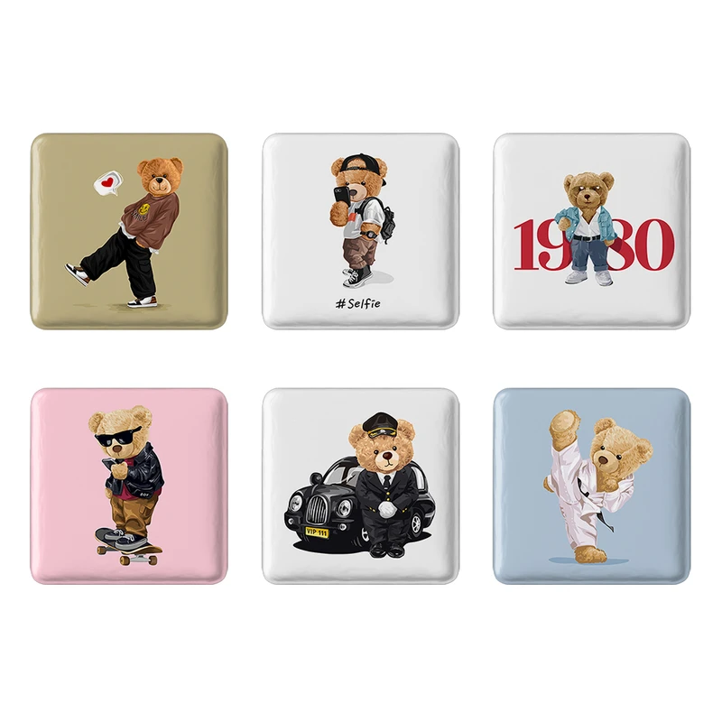 مگنت خندالو طرح تدی Teddy کد 1682B مجموعه 6 عددی