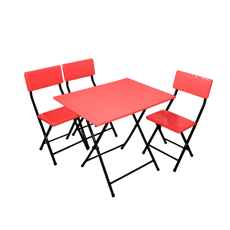 میز و صندلی سفری تاشو 3 نفره میزیمو کد 10207 مجموعه 4 عددی