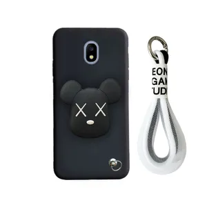 کاور قاب گارد مدل فانتزی طرح Robo Bear مناسب برای گوشی موبایل سامسونگ Galaxy j7 pro به همراه پاپ سوکت و بند 