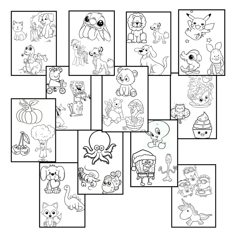   مقوا رنگ آمیزی مدل CHB133 سایز 21×15 سانتی متر مجموعه 12 عددی