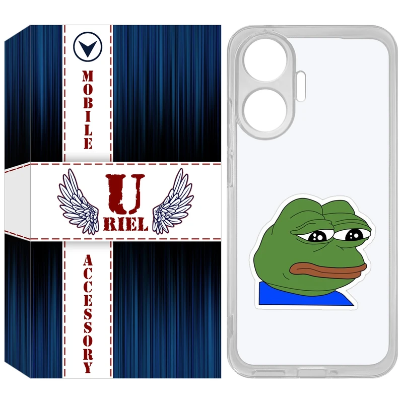 کاور یوریل مدل Clear کد 86 طرح قورباغه غمگین مناسب برای گوشی موبایل شیائومی Poco F7