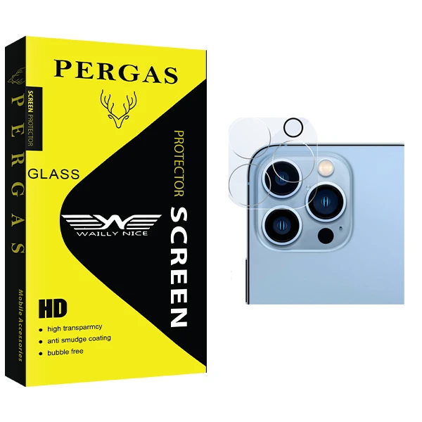 محافظ لنز گوشی وایلی نایس مدل Pergas Glass FLL مناسب برای گوشی موبایل اپل iPhone 13 pro max
