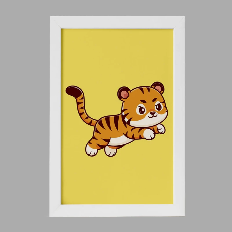 تابلو خندالو مدل حیوانات بامزه ببر کد 25428