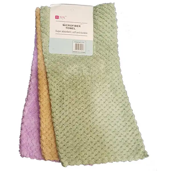 دستمال آشپزخانه مدل رنگی مجموعه 3 عددی