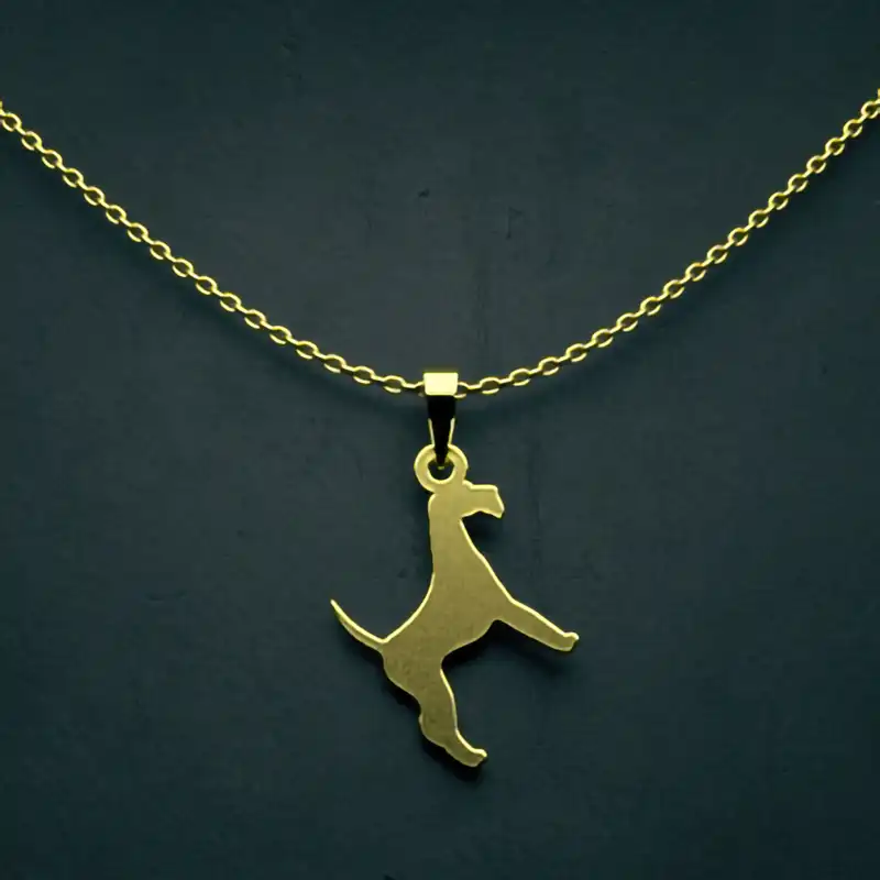 گردنبند طلا 18 عیار زنانه مدوپد مدل سگ کد J3-1-1048