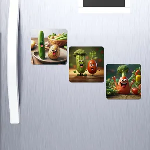 مگنت یخچالی صباطرح مدل صیفی جات خندان مجموعه 3 عددی کد M715