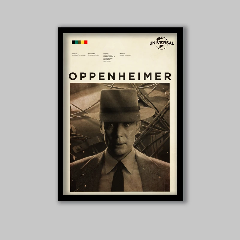 تابلو لیلیان طرح فیلم اوپنهایمر کد LA-G10909-2 فریم مشکی
