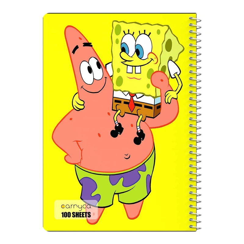 دفتر مشق 100 برگ سیمی کارنیکا طرح باب اسفنجی spong bob کد 40672