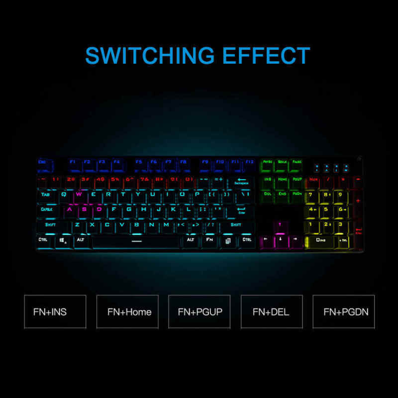 کیبورد مخصوص بازی مدل GK100-F RGB