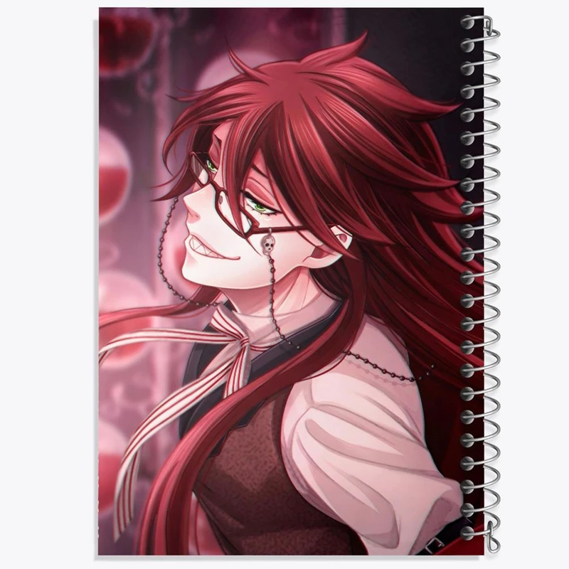 دفتر نقاشی 50 برگ خندالو مدل گریل انیمه خادم سیاه Black Butler کد 16340