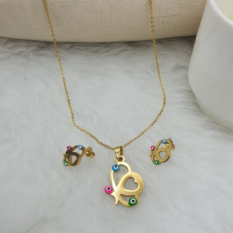 نیم ست زنانه ماصرم طرح پروانه کد NS7027