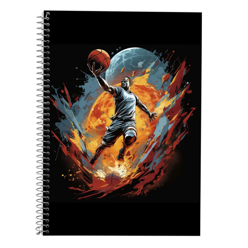 دفتر زبان 50 برگ مدوپد مدل سه خط طرح Slam Dunk کد DF2701