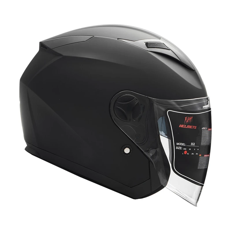 کلاه کاسکت بدون فک فلش مدل 868 matt black