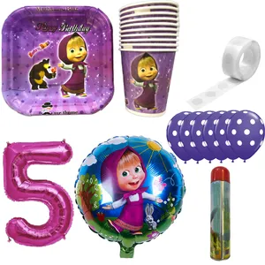 مجموعه 30 عددی تم تولد مسترتم طرح ماشا و میشا کد 5