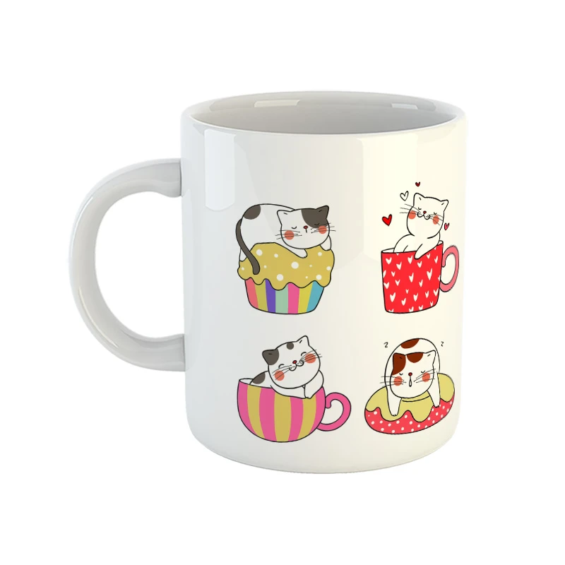 ماگ مدل گربه کیوت طرح فانتزی جذاب 10