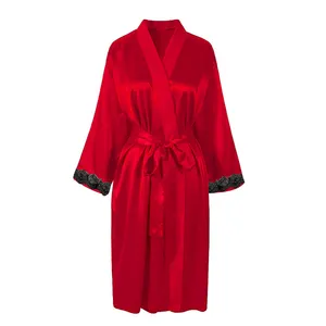 روبدوشامبر زنانه مدل مژه ای رنگ قرمز