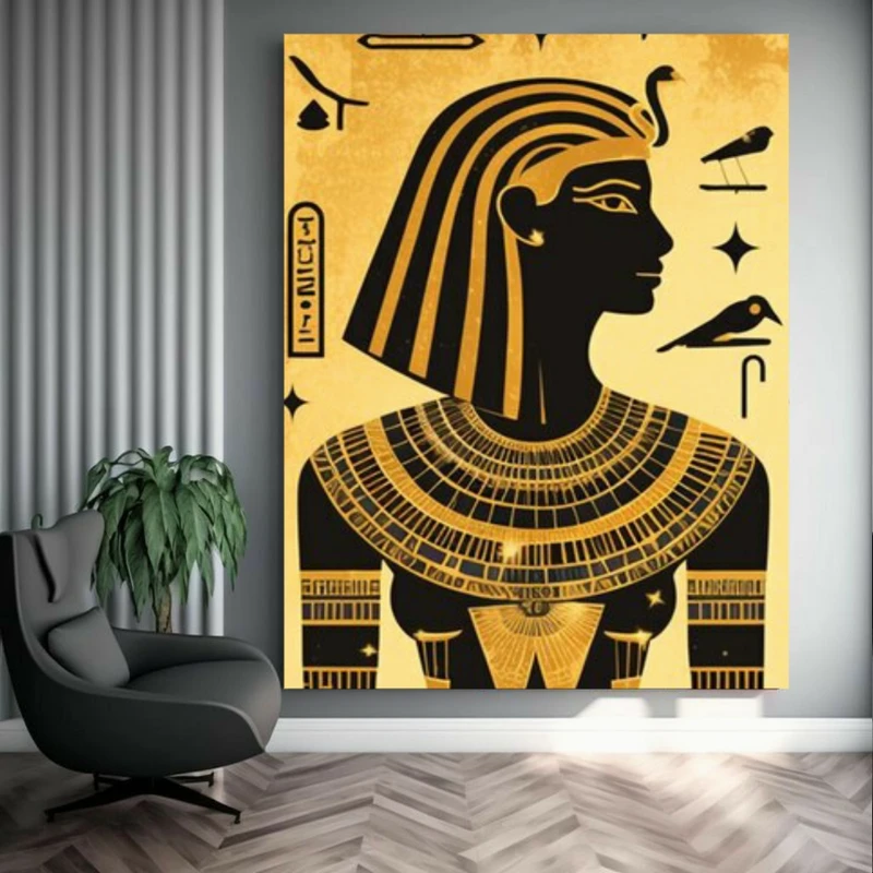 پوستر دیواری طرح  نقاشی شخصیت مصر باستان کد BK23206