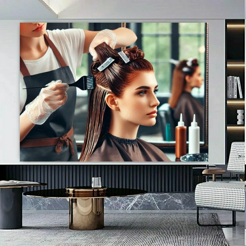 پوستر طرح تکنیک رنگ مدل خدمات مو کد FP106538