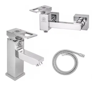 ست شیرالات  شیرآلات بهداشتی قهرمان مدل فلت رویال مجموعه 3 عددی