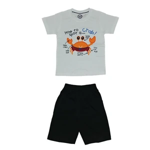 ست تی شرت آستین کوتاه و شلوارک پسرانه مدل 555le