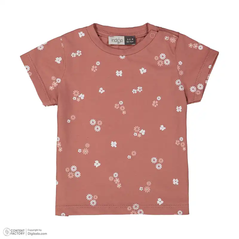 ست تیشرت و سرهمی نوزادی ایندیگو مدل 13113