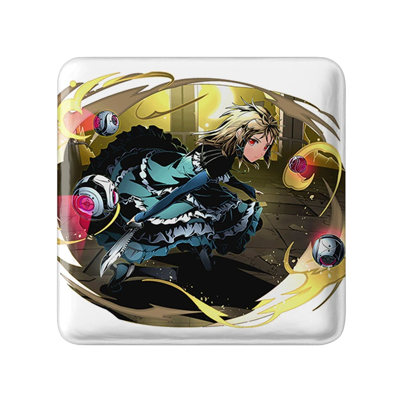 مگنت خندالو طرح تینا انیمه گلوله سیاه مدل مربعی کد 35809