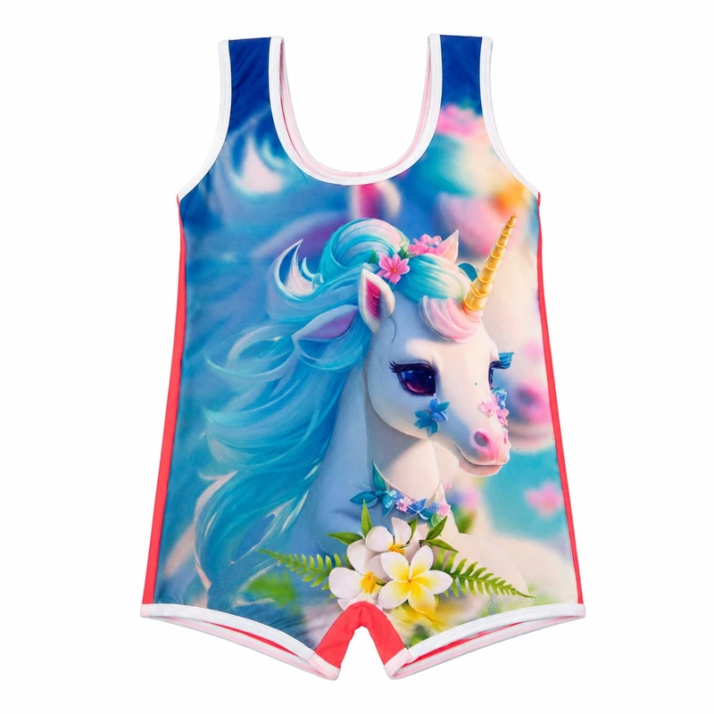 مایو دخترانه مدل unicorn