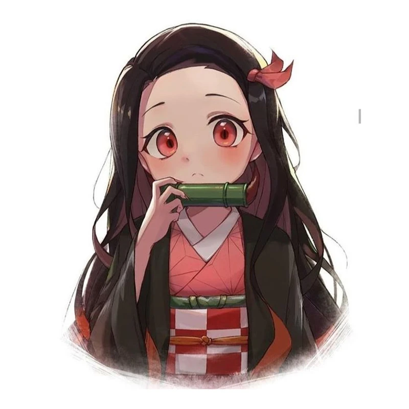 استیکر لپ تاپ و موبایل مدل انیمه طرح شیطان کش نزوکو کامادو demon slayer nezuko kamado کد 205