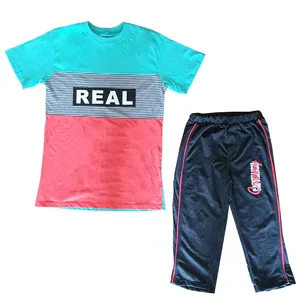 ست تی شرت و شلوارک پسرانه مدل REAL