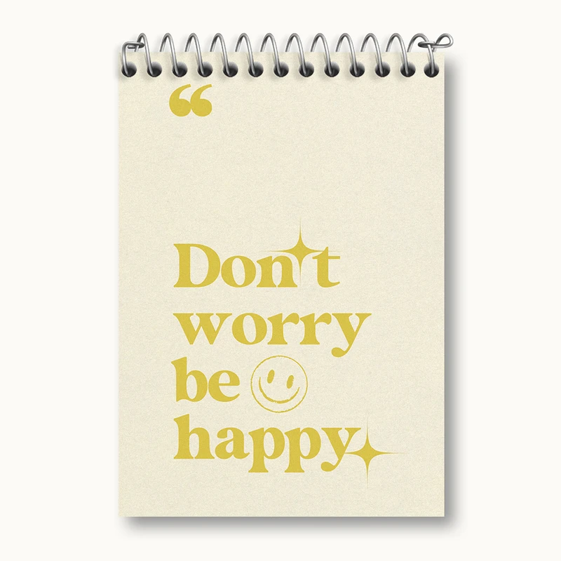 دفتر یادداشت 50 برگ خندالو طرح Don't Worry Be Happy کد N2345